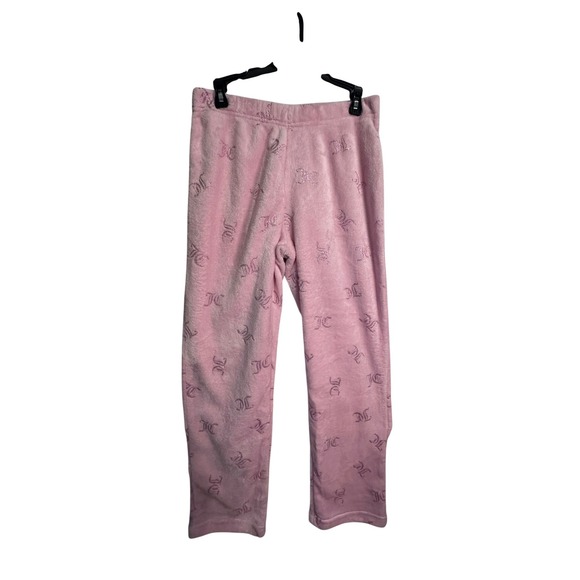 Juicy Couture Other - Juicy Couture Pink Velour All‎ Over JC Logo Pajama Pants Sleepwear Size S